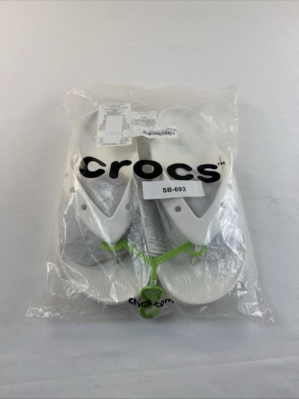 Crocs Classic Flip V2 Sandals White Unisex M11 W11 New